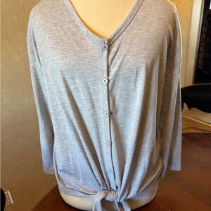 L&B Heather Gray Casual Top